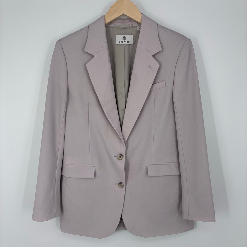 Babaton Aritzia Agency Wool Blazer Womens XS Mauve Pink Professional Work Jacket
